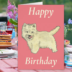 Le chien de Terrier de l'Ouest de l'Ouest rose