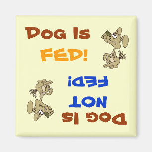 Le chien est Fed/pas aimant de Fed