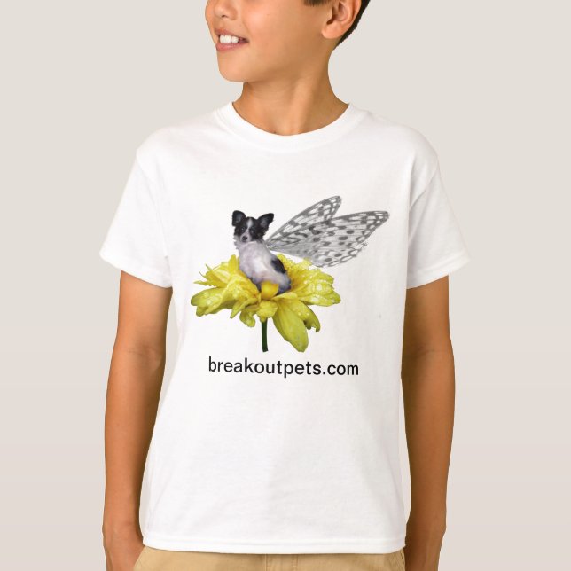 Le chien féerique de Papillon badine le T-shirt (Devant)