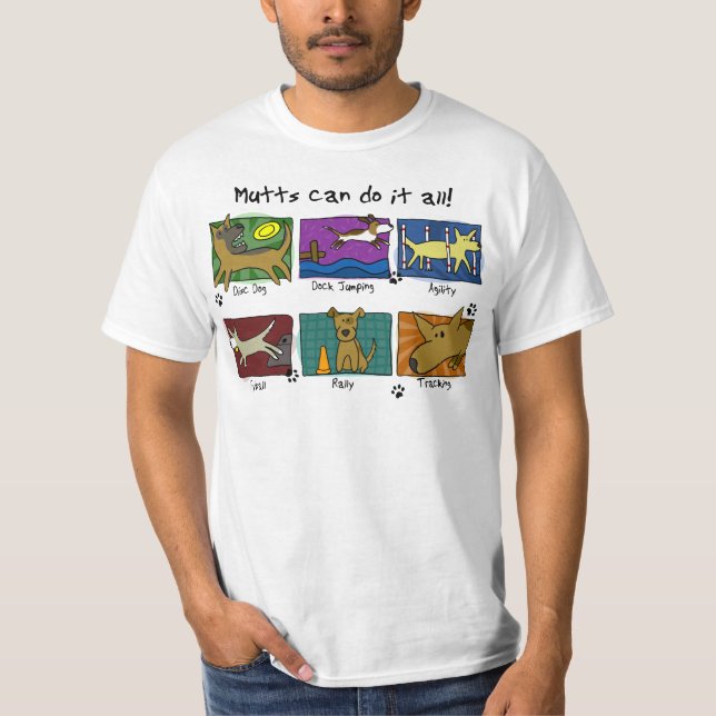 Le chien folâtre le T-shirt de chiens (Devant)
