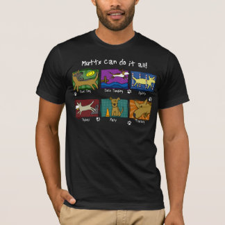 Le chien folâtre le T-shirt de chiens