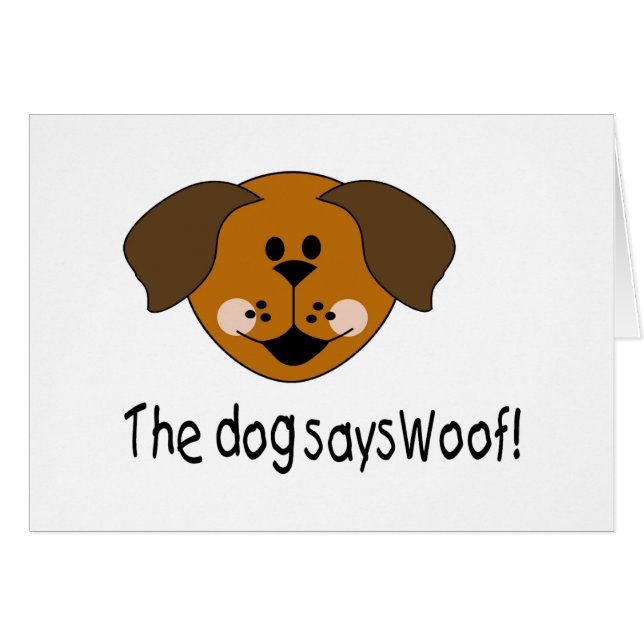 Le chien indique Woof (Devant horizontal)