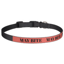 Le chien PEUT MORDRE, avertissant le collier
