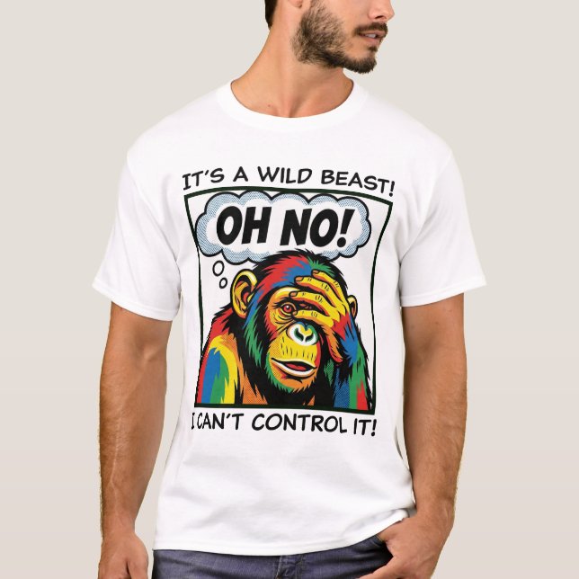 Le chimpanzé existentiel : T-Shirt à visage de pri (Devant)
