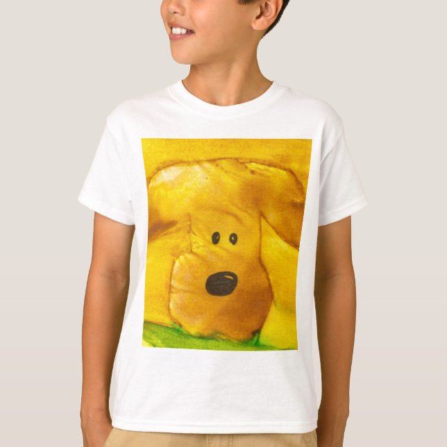 Le chiot d'aquarelle badine le T-shirt (Devant)