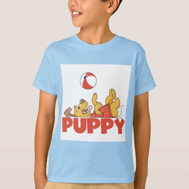 Le chiot joue des T-shirts et des cadeaux (Devant)