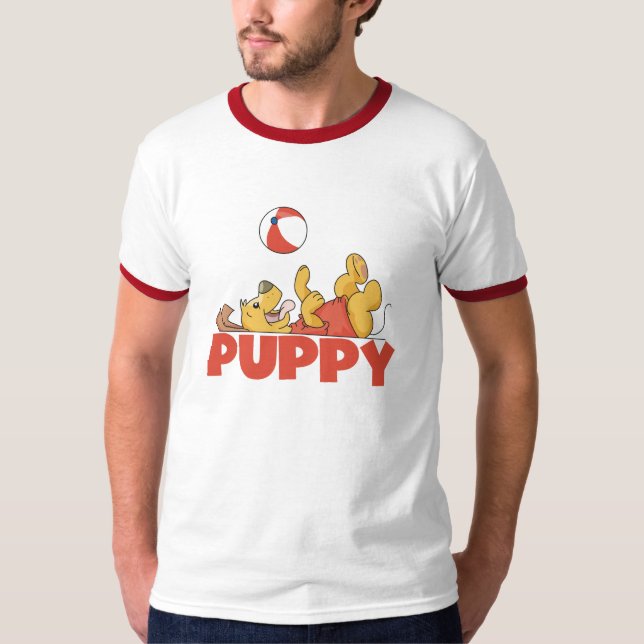 Le chiot joue des T-shirts et des cadeaux (Devant)