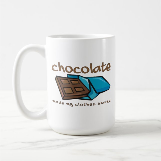 Le chocolat a fait rétrécir mes vêtements Mug drôl (Gauche)