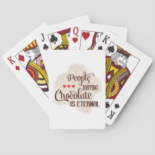 Le chocolat est les cartes de jeu éternelles