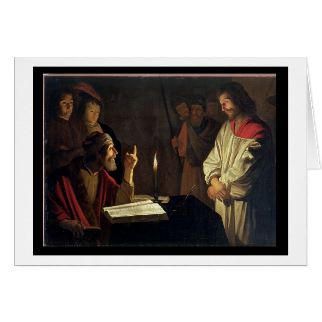 Le Christ avant Caiaphas (huile sur la toile) (Devant horizontal)