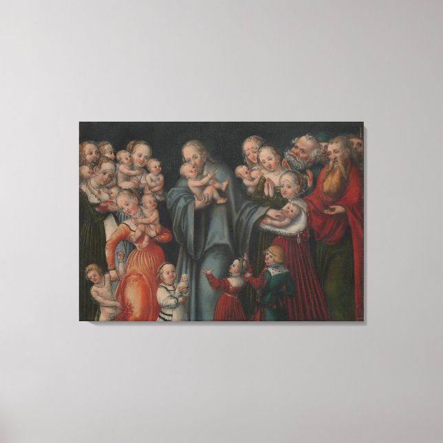 Le Christ bénit les enfants Mur Art toile Imprimer (Recto)