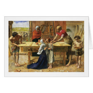 Le Christ dans la boutique de charpentier de son p