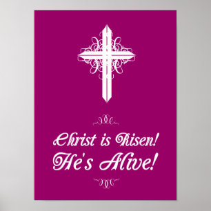 Le Christ est levé ! Il est vivant ! Affiche 12"