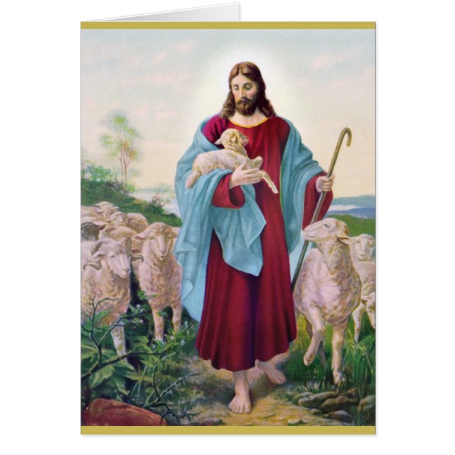 Le Christ le bon berger Bernard Plockhorst 1878 (Devant)