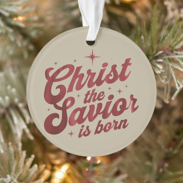 Le Christ Sauveur est né Noël chrétien  (Arbre)