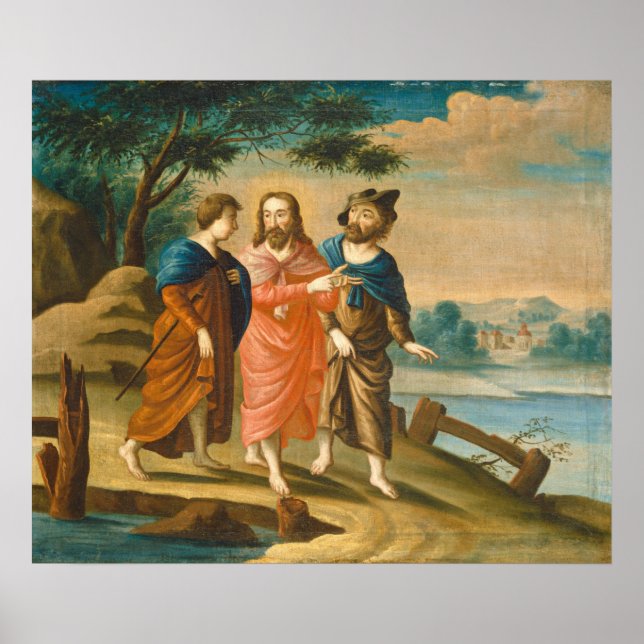 Le Christ sur la route d'Emmaüs - Poster des Beaux (Devant)