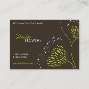 Le chrysanthème fleurit le carte de visite floral