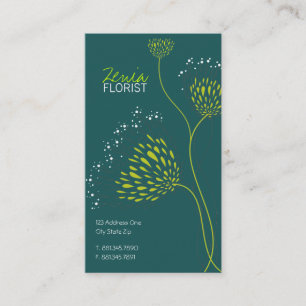 Le chrysanthème fleurit le carte de visite floral