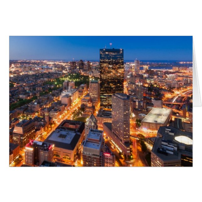 Le ciel de Boston à la tombée de la nuit (Devant horizontal)