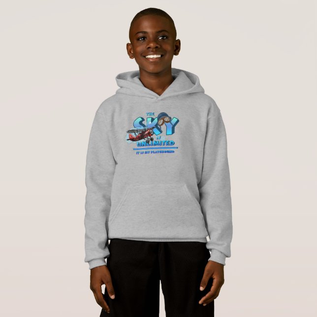 Le ciel est mon aire de jeu | Sweat - shirt à capu (Devant entier)