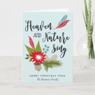 Le ciel et la nature chantent la carte de Noël de