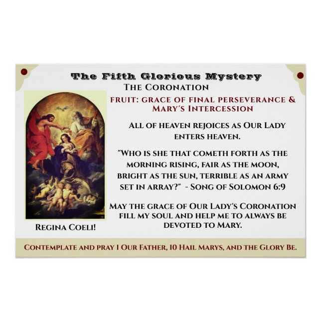 Le cinquième poster glorieux sur le mystère (Devant)