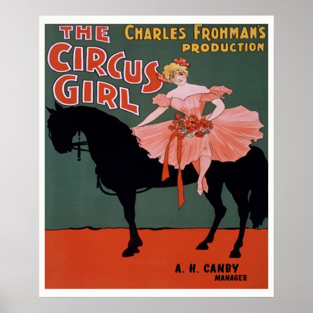 Le Cirque Girl Theatre Poster circa 1897 (Devant)
