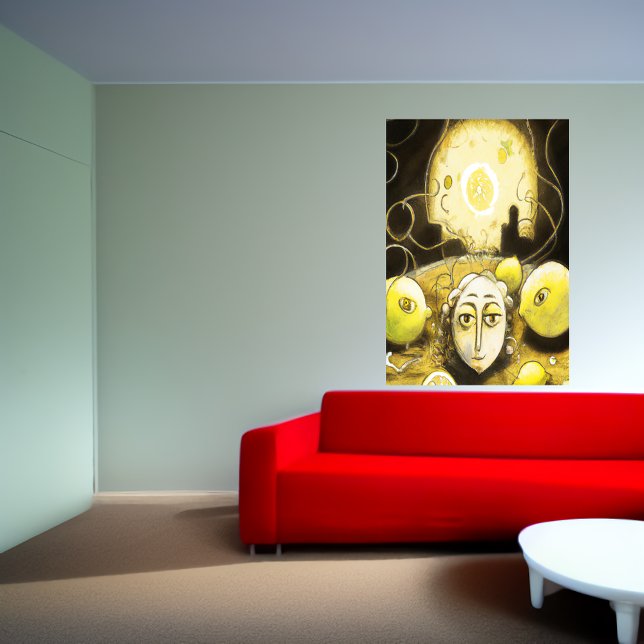 Le citron au citron lune | AI Art Poster (Créateur téléchargé)