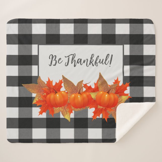 Le Citrouille de Thanksgiving Buffalo a plaid Sher (Devant (Horizontal))