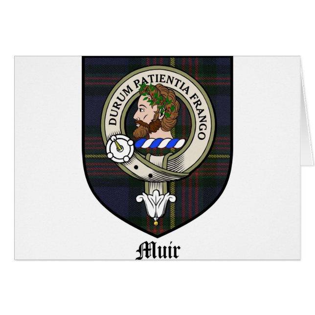 Le clan de Muir Crest le tartan d'insigne (Devant horizontal)