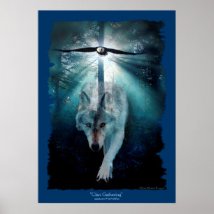 Le clan Wolf & Eagle Rassembler une affiche d'art 