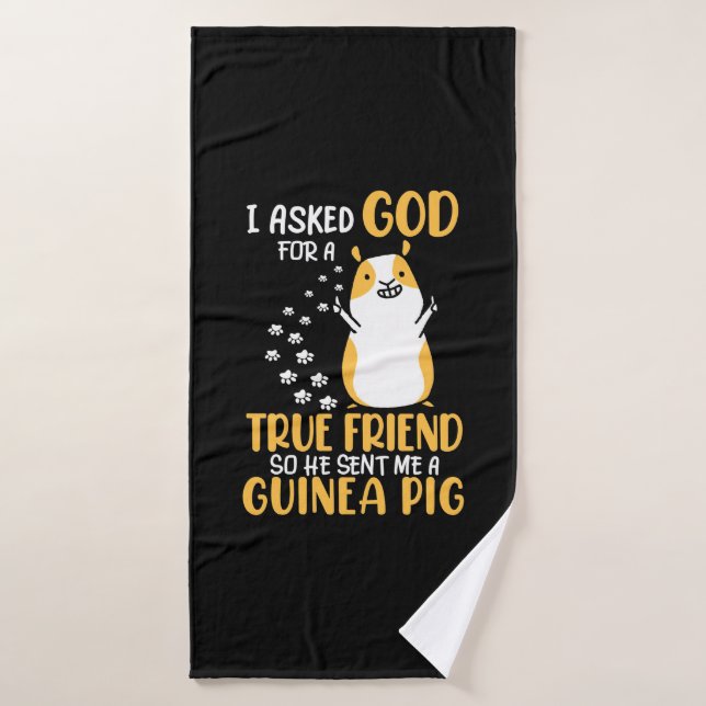 Le Cochon De Guinée est un vrai ami (Serviette de bain)