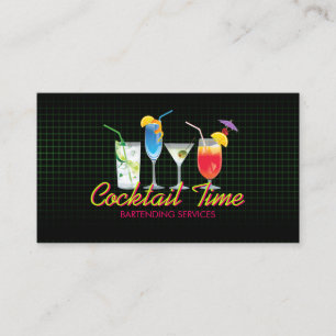 Le cocktail de barman boit le carte de visite de