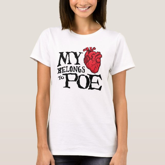 Le coeur appartient au T-shirt des femmes de Poe (Devant)