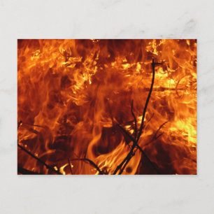 Le coeur de la carte postale incendie