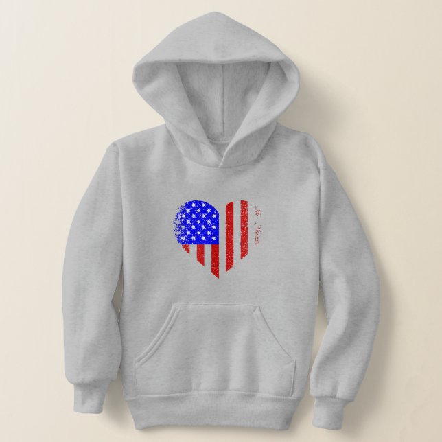 le coeur du drapeau américain (Poser)