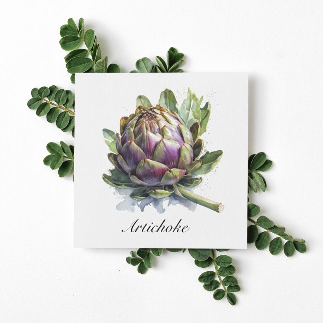 Le Coeur du Jardin : Artichoke en Aquarelle (Créateur téléchargé)