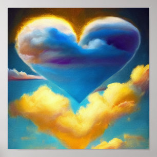 Le coeur du nuage dans la journée Poster