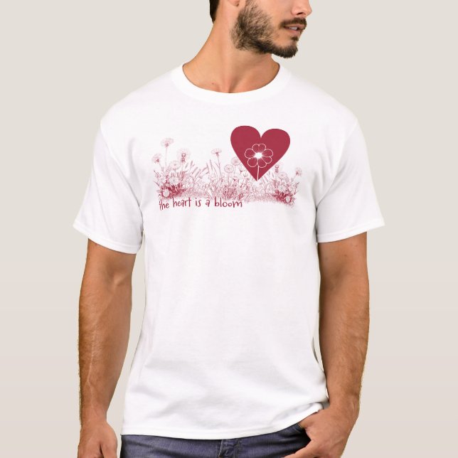 Le Coeur est un T-shirt Fleur sauvage en fleurs (Devant)