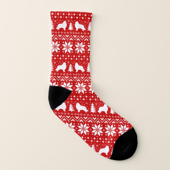Le colley silhouette le motif rouge de Noël (Gauche intérieur)