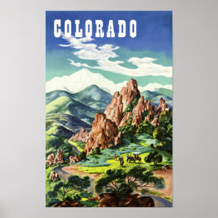 Le Colorado, affiche vintage de voyage