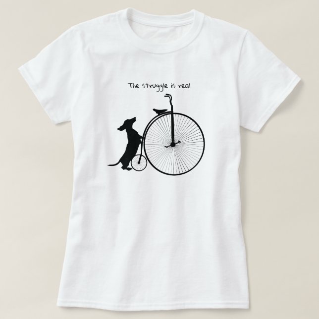 Le combat est réel T-shirt Dachshund (Design devant)