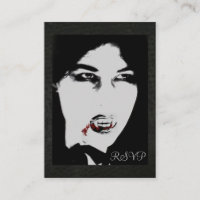 Le comte Vampire Black RSVP Cartes de visite