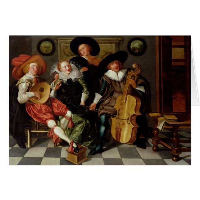 Le concert (huile sur le panneau) (Devant horizontal)