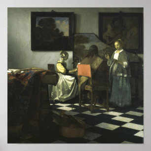 Le concert par Vermeer - affiche