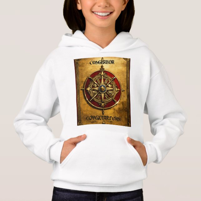 " Le Conquérant " Sweat - shirt à capuche conçu (Devant)