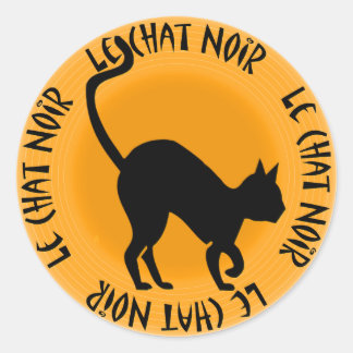 Le Conversation Noir (Feuille de Stickers Rond)