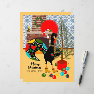 Le coq portugais et les lumières de Noël