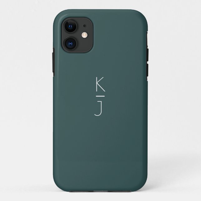 Le coque iphone Coque-Matte de Monogramme Éditable (Dos)