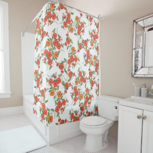 Le corail tropical de ketmie fleurit le rideau en